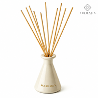 Diffuseur de parfum artisanal en céramique Firdaus, bouteille décorative pour diffuseur d'arômes, conteneur décoratif pour la maison