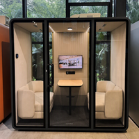 Cabines de bureau insonorisées, cabines téléphoniques acoustiques, salles de réunion silencieuses, postes de travail portables, cabines d'intimité pour 6 personnes