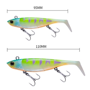 Top Right 9054 95mm 22g 110mm 38g leurre méné noir souple, appât coulant <span class=keywords><strong>pour</strong></span> bar, <span class=keywords><strong>truite</strong></span>, perche, sandre - Product Image 5