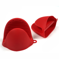 Accessoires de barbecue mitaines de four gants de cuisson en Silicone mitaines de doigt poignées résistant à la chaleur support de marmite gril gants de barbecue ventes directes d'usine