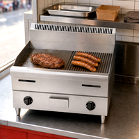 Grilles à gaz commerciales pour restaurants, plaques de cuisson en acier inoxydable, équipement de grillade pour restaurants