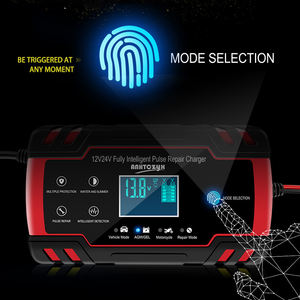 Cargador de batería inteligente para coche de 8 amperios, arranque de reparación de pulso, 12V/24V AGM/<span class=keywords><strong>GEL</strong></span>, novedad - Product Image 2