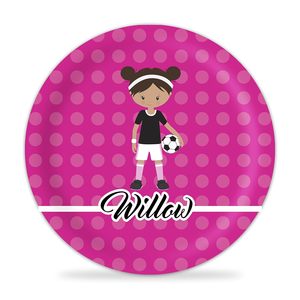 Bán buôn <span class=keywords><strong>8</strong></span> inch Vòng <span class=keywords><strong>melamine</strong></span> trẻ em ăn tối tấm-tùy chỉnh phim hoạt hình bóng đá cậu bé Thiết kế cá nhân Tên Bộ đồ ăn cho trẻ em - Product Image 2