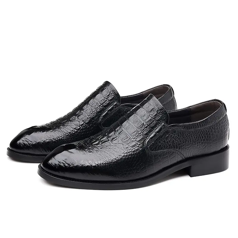 2023 New Fashion Formal Lace Up Black Dress Shoes For Men High Grade Men's Business Derby Dress Shoes