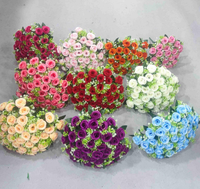 D35 Seiden-Kunstblumenstrauß 18 Blüten, 24 Blüten, 36 Blüten Künstliche Rosen-Blumenkombination Künstliche Rosenblumen