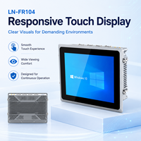 Ordinateur tactile embarqué 10,4 pouces, double LAN, COM, USB, commutateur à distance, compatible Windows et Linux, PC industriel