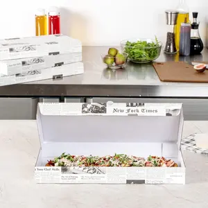 Triangolo di fabbrica Mini scatola per Pizza rettangolo 6 9 10 12 16 18 pollici congelata ambientale scatola per Pizza semplice riciclabile