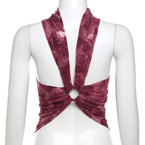 Jarretelles Sexy dos nu Royal <span class=keywords><strong>soeur</strong></span> sans manches polyvalent court débardeur sangle Sexy chemises femme <span class=keywords><strong>Blouse</strong></span> hauts courts - Product Image 6