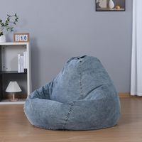 Denim-Tropfenförmiger Sitzsack im Jeans-Stil mit abnehmbarem Bezug für Wohnzimmer und Schlafzimmer