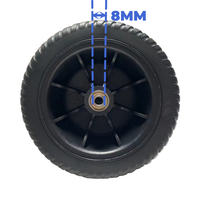 Roue en caoutchouc solide de 8 pouces, mousse PU/plastique PVC, pneus en caoutchouc solide de 4 pouces, roues utilisées pour les chariots ou les outils de voiture