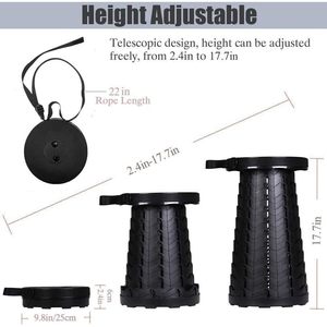 Premium aggiornato sgabello pieghevole portatile retrattile pieghevole telescopico 400 libbre Max peso leggero mobili da campeggio - Product Image 2