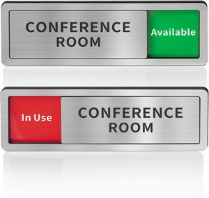 Letrero de Privacidad para Puerta Corredera, Indica Si la Habitación Está Vacía o Ocupada, Rojo y Verde, Sin Palabras, para Conferencias - Product Image 1