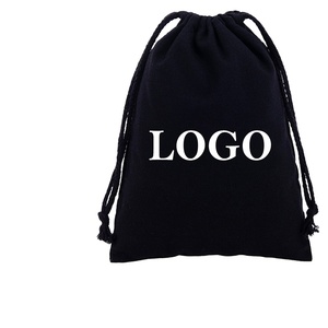Sac à cordon en coton avec logo personnalisé, broderie et impression, sacs promotionnels, sacs d'emballage, sacs anti-poussière réutilisables - Product Image 1