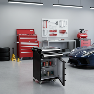 Goldenline GL408 Workshop <b>Tool</b> <b>Trolley</b> Refrigerator | 2-Drawer Steel Storage Movable Design OEM/ODM/OBM Available 450KG Capacity - Product Image 6