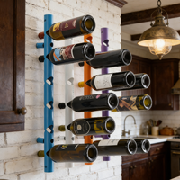 Porte-bouteilles mural moderne et coloré en métal, étagère à vin pour la cuisine, le bar, la salle à manger, la décoration de la maison