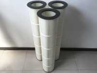 Cartouches filtrantes pliées en fibre de polyester pour la collecte de poussière industrielle, pour sablage à vis / machine de sablage à billes, média 150