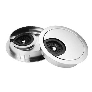 Gao Fuya <b>Round</b> Metal Junction <b>Box</b> 50 60 80mm Dustproof Cover Plate For Desk Cable Management - Product Image 1