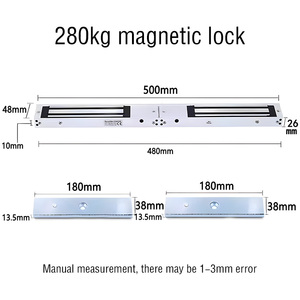 Serrure Électromagnétique à Porte Simple DC12V 280kg Système de Sécurité Électrique Serrure Magnétique pour Porte en Verre - Product Image 4