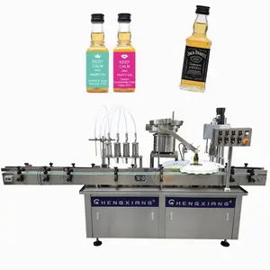 Máquina de enchimento automática personalizada de garrafas de refrigerantes 50ml 100ml, máquina de enchimento monobloco de vodka líquida