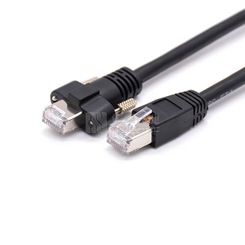 Outdoor Black Shielded Ethernet Cable Cat6 Cat 6 Cat6a RJ45 LAN Network