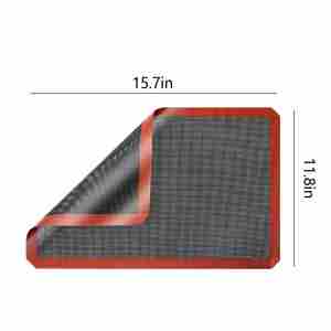 Tapis de cuisson en silicone perforé personnalisé, 2 faces avec motifs ronds, réutilisable, antiadhésif, pour four, pour biscuits, macarons, pain - Product Image 4