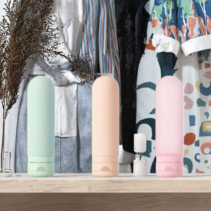 Kit de viaje de loción de champú a prueba de fugas OEM de 45ml, juego de botellas cosméticas de viaje de silicona mate, boca ancha para maquillaje en movimiento - Product Image 2