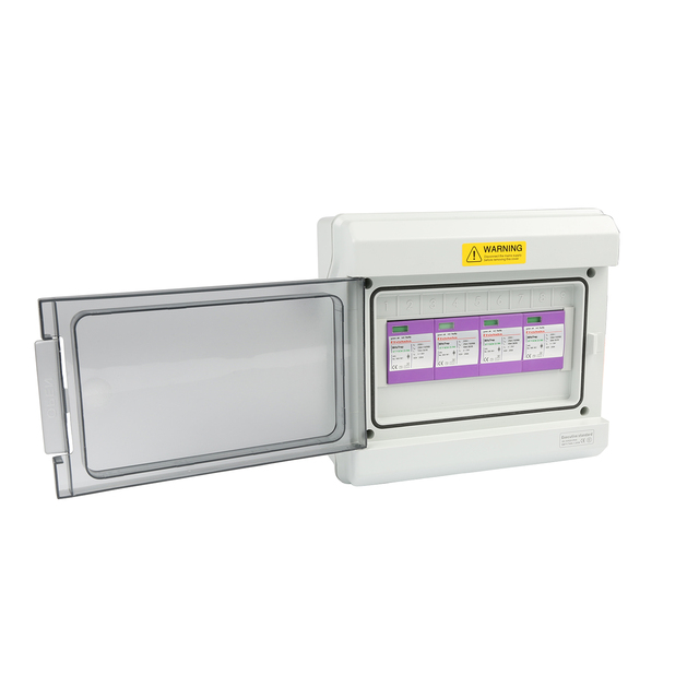 Telebahn T1+T2 Iimp25kA 4P AC SPD Surge Protection Device Box for TN-S 100kA Imax TUV/CE/RoHS Certified IP65 Wholesale