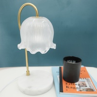 Lampe chauffe-cire électronique de luxe C&H en forme de fleur, pour décoration intérieure, aromathérapie, cadeau de Saint-Valentin ou de la Fête des Mères