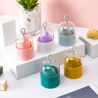 Support de rangement portable en plastique NFS pour éponges de maquillage et boîte de bureau pour houppettes et séchage
