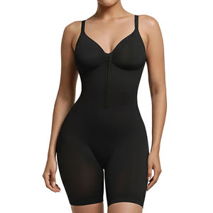 Vêtement de compression colombien original en gros, best-seller sur <span class=keywords><strong>TikTok</strong></span>, body à fermeture éclair mi-cuisse, ajustement confortable, body sculptant complet - Product Image 2