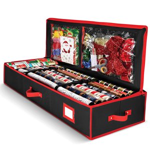 Gift Wrap Organizer Christmas Wrapping Paper Storage Bag For Xmas Accessories Underbed Storage Holiday Decorations