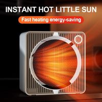 Chauffage électrique portable en céramique PTC 500W, chauffage rapide, silencieux 34dB, protection contre la basse température et la surchauffe, pour la maison et la chambre