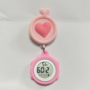 低MOQの卸売、カスタマイズ可能なデジタルナースウォッチ、アラーム付き、3気圧防水、カラフルなシリコン製ドクターフォブ - Product Image 3