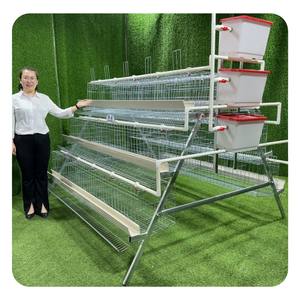 Mejor revisión galvanizado en caliente 3 niveles 4 niveles <span class=keywords><strong>A</strong></span> tipo H jaula de capa de baterí<span class=keywords><strong>a</strong></span> de pollo para aves de corral para granja - Product Image 1
