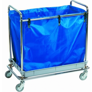 Carrello Multiuso 252 L con Telaio in Acciaio e Rivestimento Blu per Trasporto Lavanderia - Product Image 2
