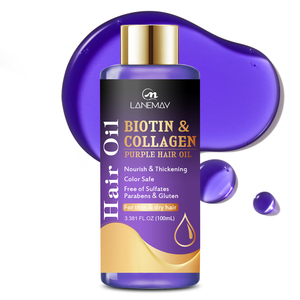 Label privé soins capillaires protection de la couleur sans sulfate sans parabènes violet biotine shampooing et après-<span class=keywords><strong>shampoing</strong></span> pour blondes cheveux gris - Product Image 1