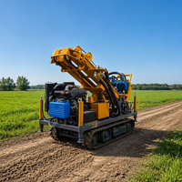 Petite foreuse de puits d'eau portable sur chenilles pour forage de roche dure jusqu'à 300 m, moteur diesel 65 kW, marque ZHIZUAN, garantie 1 an