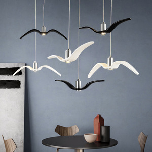 Lustre <span class=keywords><strong>d</strong></span>éco <span class=keywords><strong>d</strong></span>'intérieur Suspension en résine à LED Mouette <span class=keywords><strong>Oiseau</strong></span> Vol Eclairage suspendu - Product Image 3