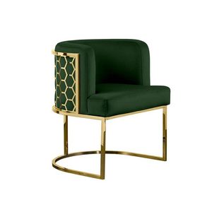 <span class=keywords><strong>Sedia</strong></span> da Pranzo di Lusso in Velluto <span class=keywords><strong>Blu</strong></span> con Telaio in Acciaio Inossidabile, Design con Braccioli per Casa, Ufficio e Sala da Pranzo - Product Image 5