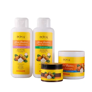 自有品牌POSA光滑头发护理乳木果油有机留非洲头发护发素