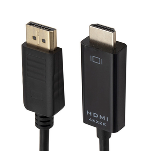 Puerto de pantalla chapado en oro de 1,8 m, adaptador macho a macho de DP a <span class=keywords><strong>HDMI</strong></span> 2,0, Cable de vídeo <span class=keywords><strong>hdmi</strong></span> a dp para Monitor de PC, 6 pies, 1080P - Product Image 2