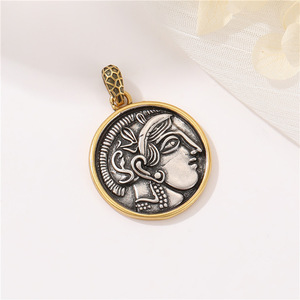 Nouvelle Mode Bronze <span class=keywords><strong>Greco</strong></span> Roman Rétro Vintage Sculpture Pendentif Style pour la Fabrication de Bijoux - Product Image 4