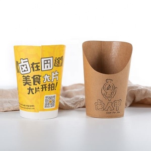 14 oz bong bóng Waffle cup pháp khoai tây chiên kraft giấy pháp khoai tây chiên thực phẩm Snack Cup và Cocktail Gậy Bộ - Product Image 3