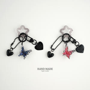 Mengda nouvelle version coréenne <span class=keywords><strong>de</strong></span> l'élément <span class=keywords><strong>de</strong></span> dés Red Love Small perlé alliage clé décoration boucle pendentif sac pendentif en gros - Product Image 3