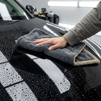 Serviette de séchage automobile en microfibre double torsion sans bords, 60*90 cm, 1200 GSM, qualité supérieure, sans traces, rayures ou marques d'eau