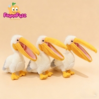 Boneka Burung Paruh Panjang Seri Bordir, Boneka Hewan Lucu Realistis Berdiri, Isi Kapas PP, Pereda Stres