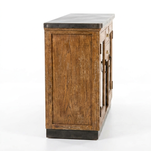 Armoire de cuisine rectangulaire traditionnelle en bois massif laqué avec poignée, sans tiroirs, à fixation murale - Product Image 1
