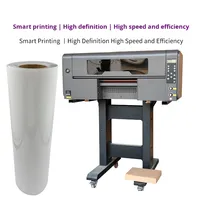 Imprimante d'étiquettes 3D à encre UV de 600mm de large pour vêtements, chapeaux, étiquettes en cuir, nouveau 1 an de garantie