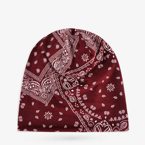 Logo personnalisé 100% coton <span class=keywords><strong>été</strong></span> Boho Chic Paisley Bandana Baggy Slouchy Beanie Chemo Hat pour hommes femmes broderie à la main Chic - Product Image 5