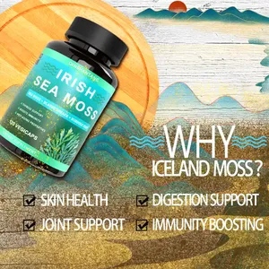 Etiqueta privada 7000mg 4000mg Irish Sea Moss <span class=keywords><strong>Burdock</strong></span> <span class=keywords><strong>Root</strong></span> y Bladderwrack Cápsulas 3625 mg Organic Vegan Sea Moss Pills Cápsulas - Product Image 3